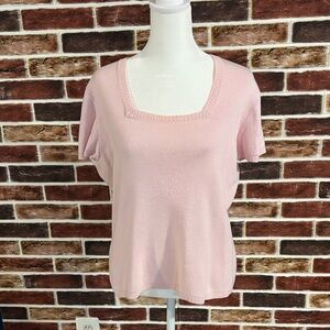 Dress Barn Light Pink Short Sleeve Top